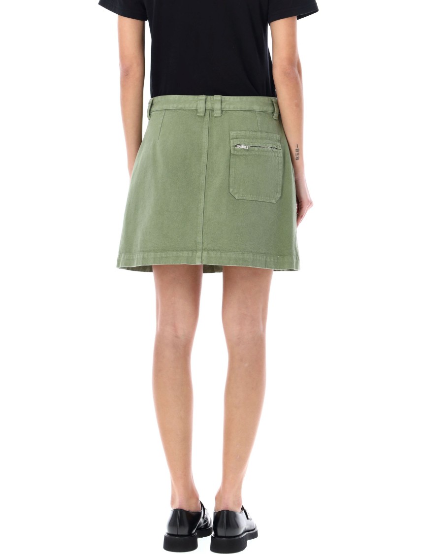 Shop Apc A.p.c. Sarah Mini Skirt In Green