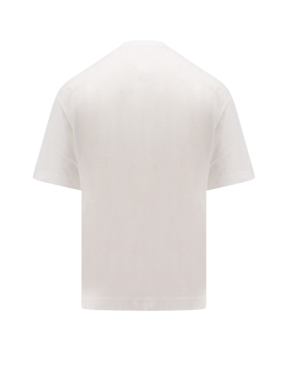 Shop Off-white Cotton T-shirt With Embroidered Logo In White