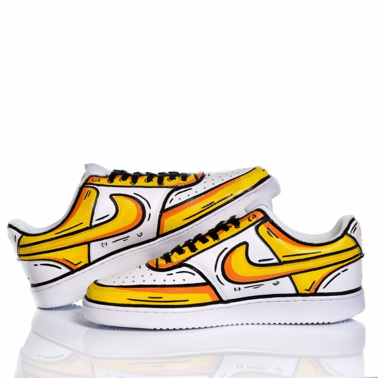 Shop Nike Air Force Yellow In White