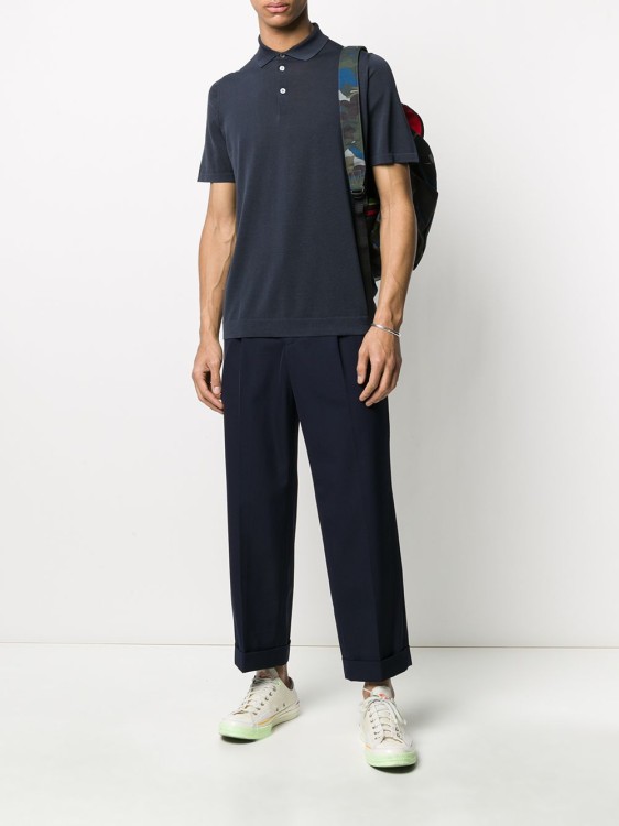 Shop Drumohr Blue Classic Short-sleeve Polo