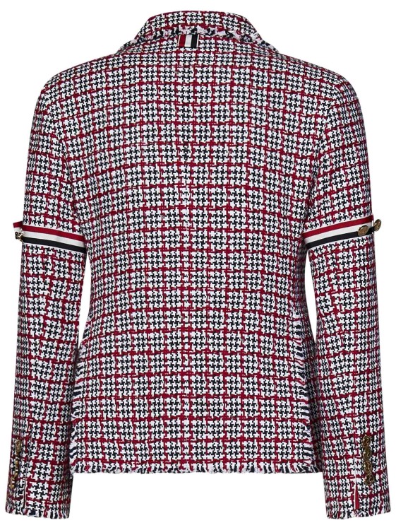 Shop Thom Browne Check Cotton Tweed Single-breasted Blazer In Multicolor