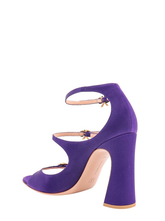 Shop Gianvito Rossi Purple Satin Sandals In Blue