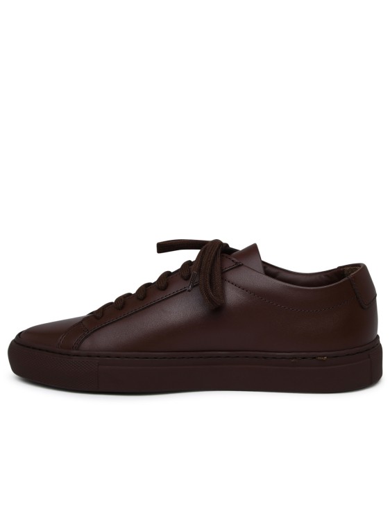 Shop Common Projects Achilles Sneaker In Brown Leather In Black