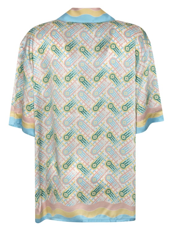 Shop Casablanca Multicolour Silk All-over Graphic Print Shirts In Multicolor