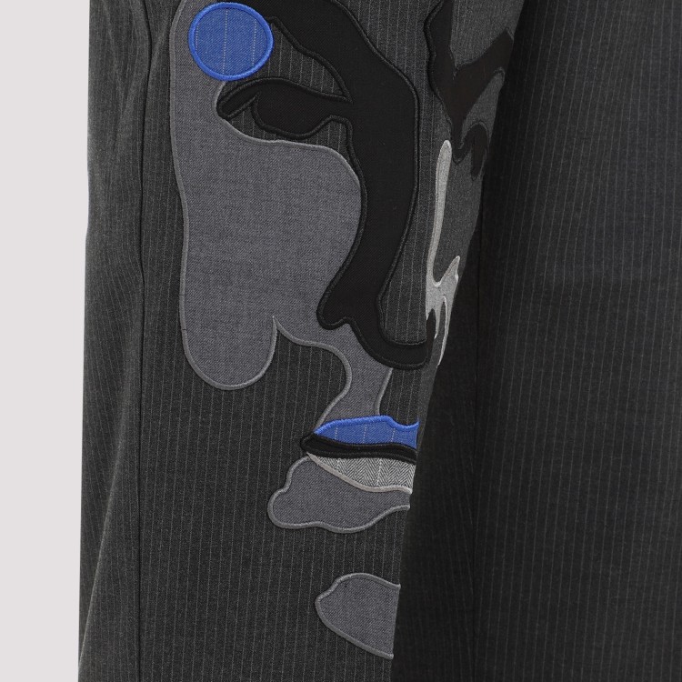 Shop Kidsuper Grey Face Trouser In Black