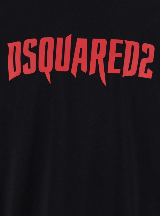 Dsquared2 Logo-print Crewneck T-shirt In Black