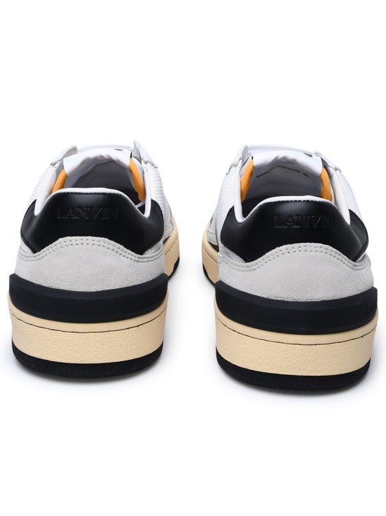 Shop Lanvin Leather Low Clay Sneaker In White