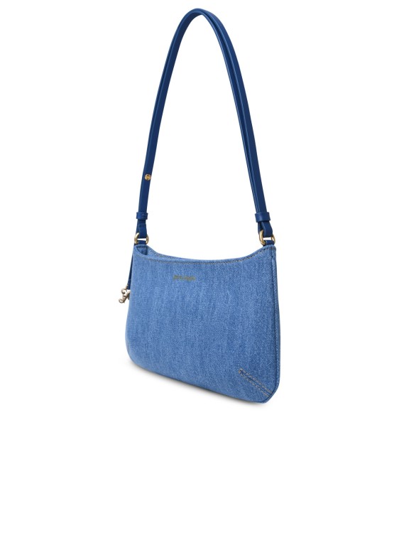 Shop Palm Angels Giorgina' Cotton Denim Bag In Blue
