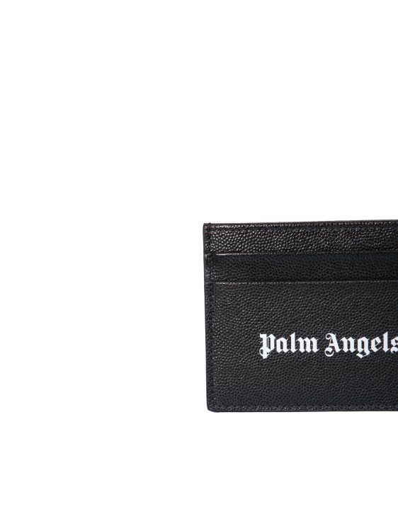Shop Palm Angels Logo Black Cardholder