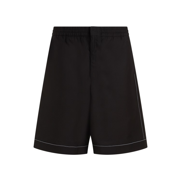 Shop Prada Black Silk Short Pants