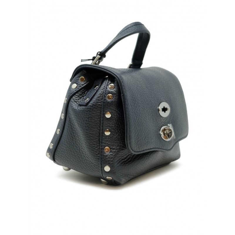 Zanellato 068010-0050000-z0520 Dark Navy Postina Daily Giorno Baby Leather Handbag In Blue