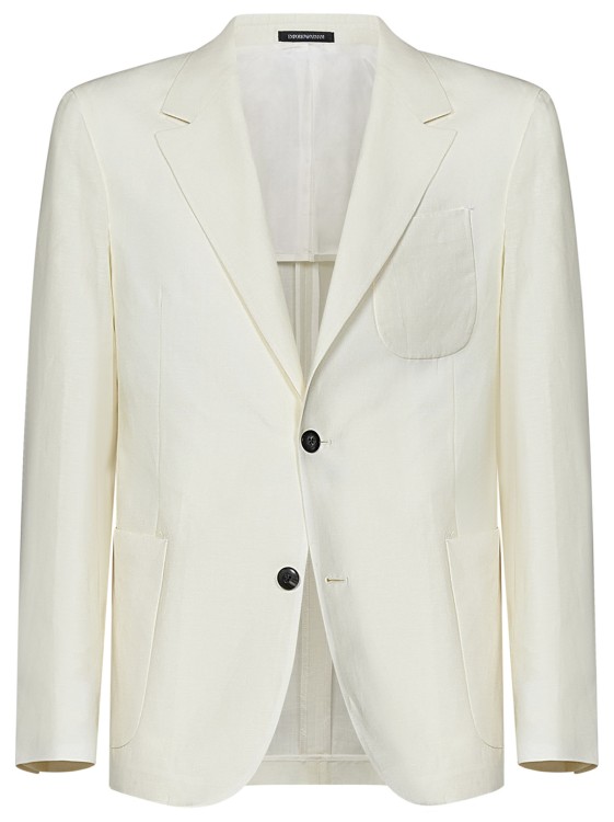 Shop Emporio Armani Ivory-colored Suit In White