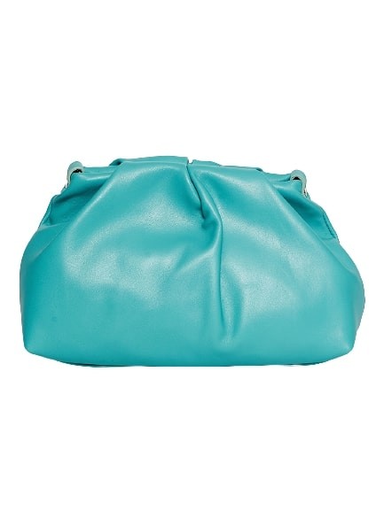 Roberto Festa Saturnia Handbag In Light Blue Leather In Green