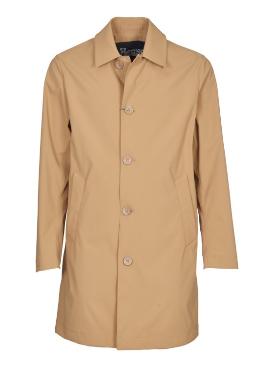 Herno Sand Colored Trench Coat In Multi
