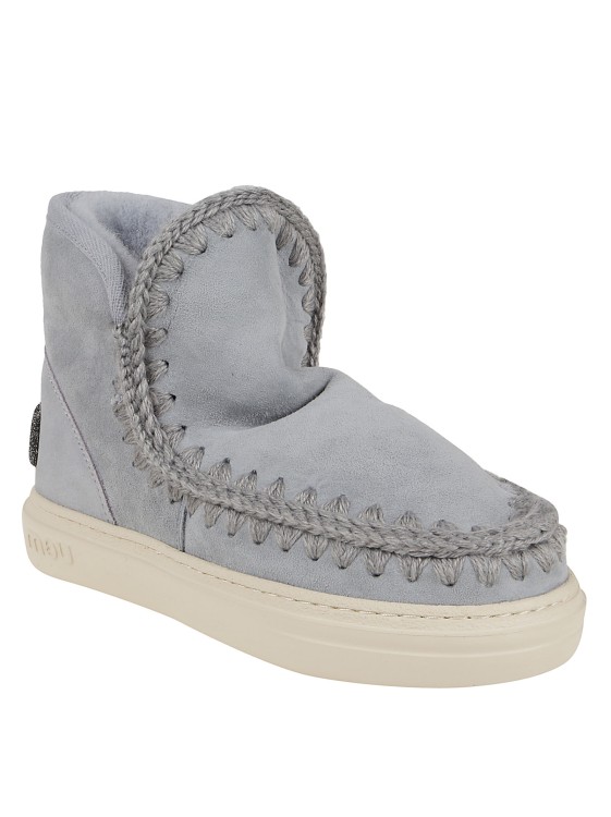 Shop Mou Eskimo Sneaker In Soft Double Face Sheepskin In Grey