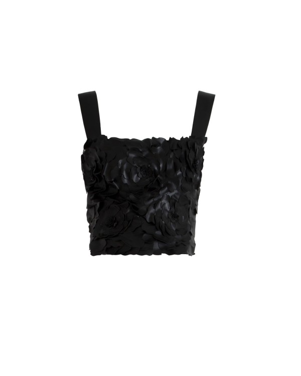Gemy Maalouf Intricated Laser-cut Top - Tops In Black