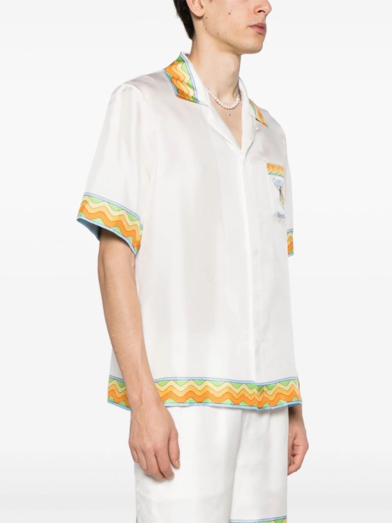 Shop Casablanca White Afro Cubism Shirt