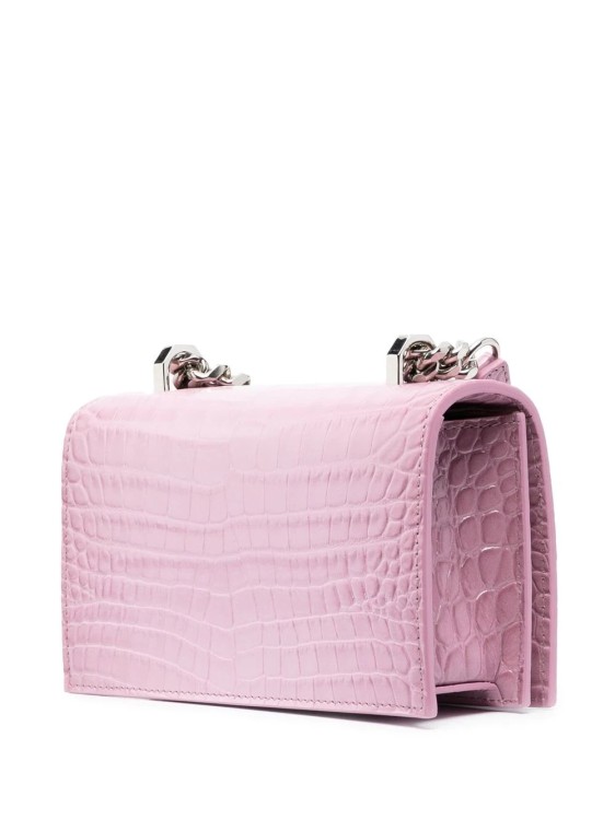 Alexander Mcqueen The Four Jeweled Ring Pink Mini Bag