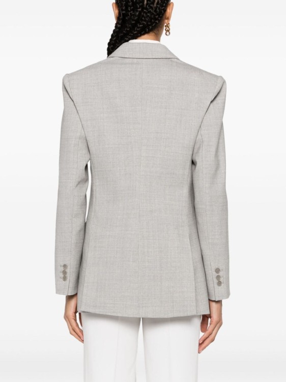Shop P.a.r.o.s.h Double Breasted Jacket In Grey