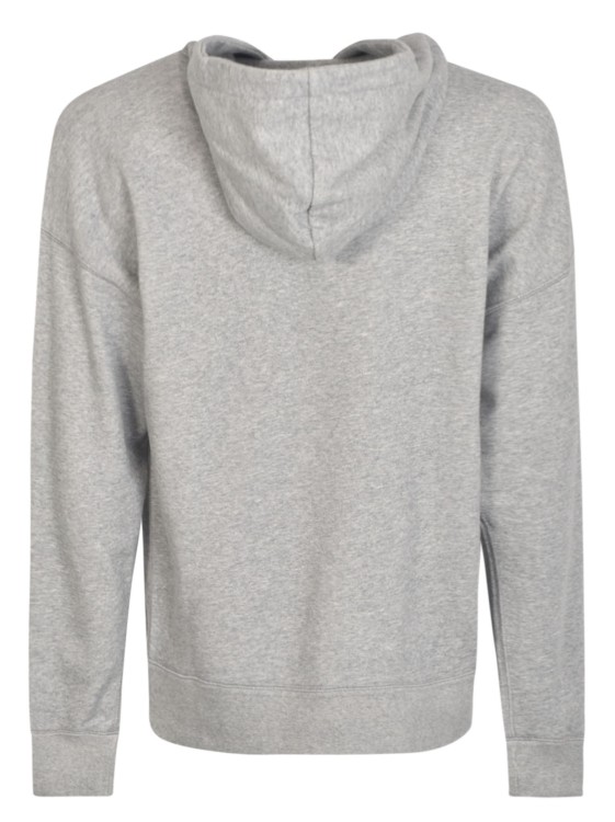 Shop Isabel Marant Grey Miley Logo-patch Hoodie In White