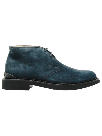 Tod's Blue Suede Ankle Boots