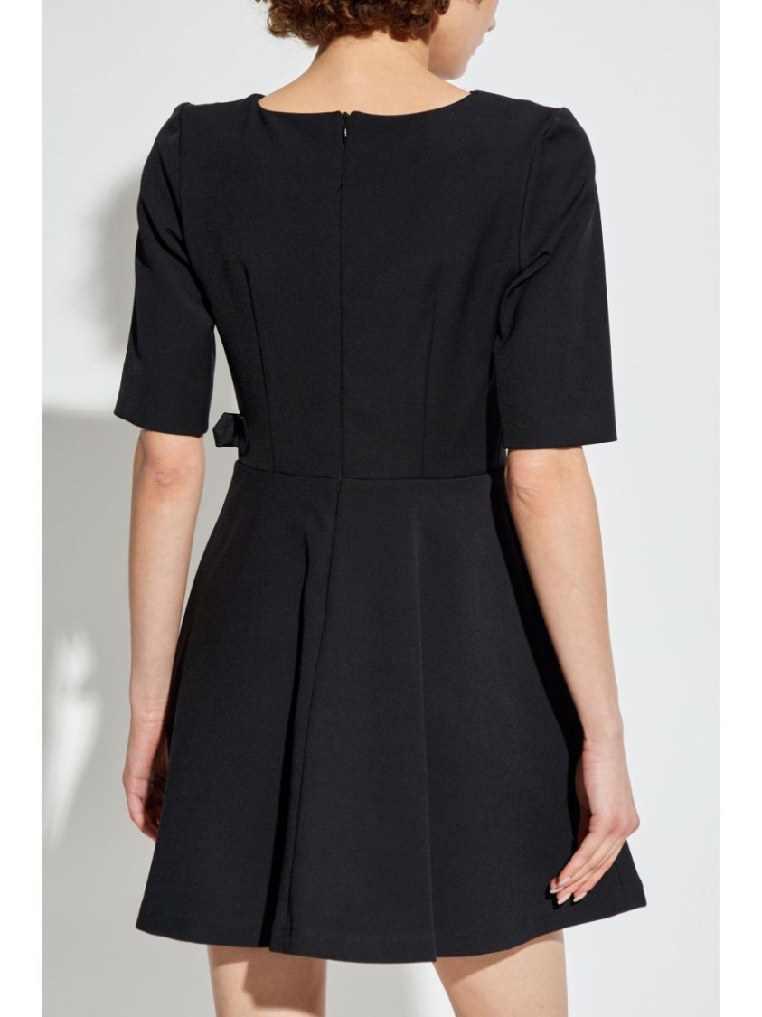 Versace Jeans Couture Logo-buckle Mini Dress In Black