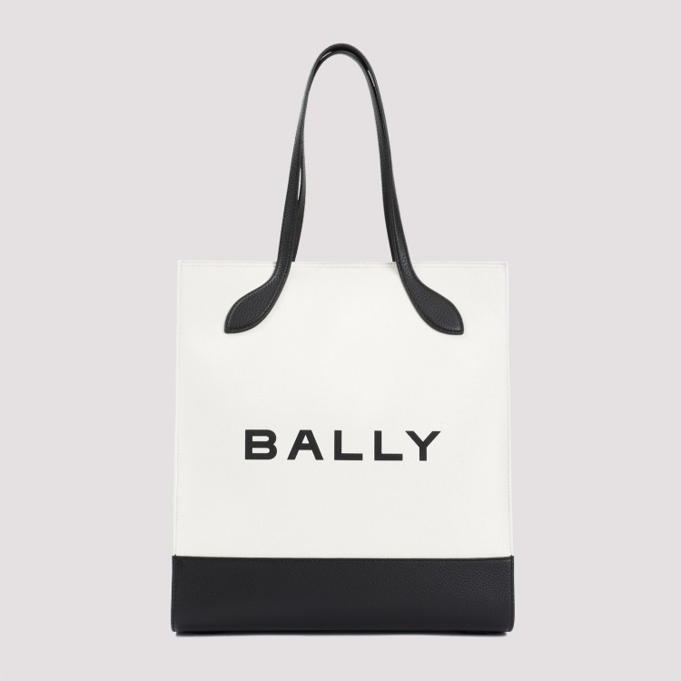 Bally Logo Tote Bag In White