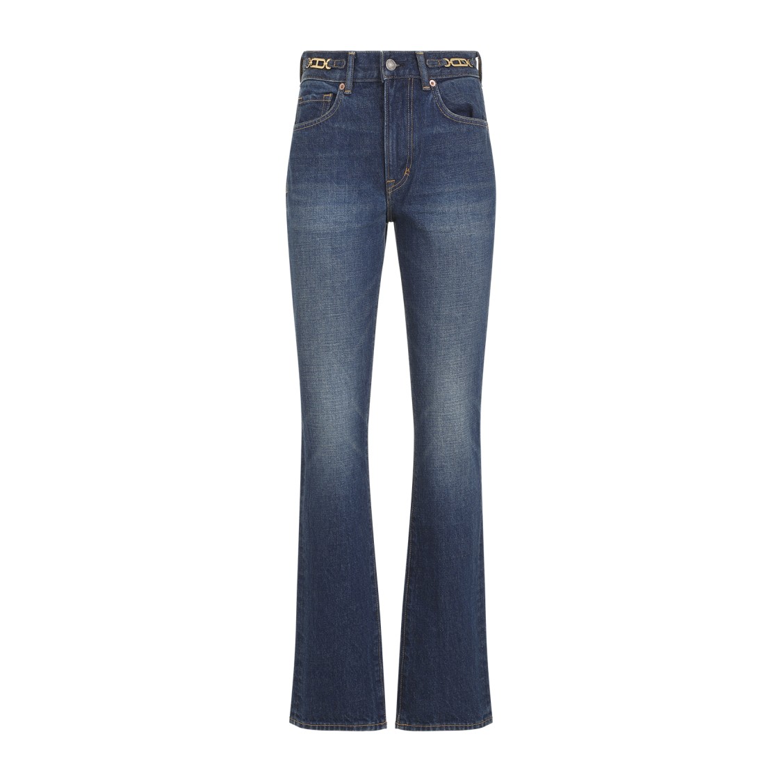 Tom Ford High-waist Straight Cotton Jeans In Blue