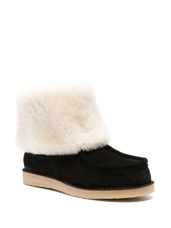 Shop Chloé Shearling Slip-on Boots In Neutrals