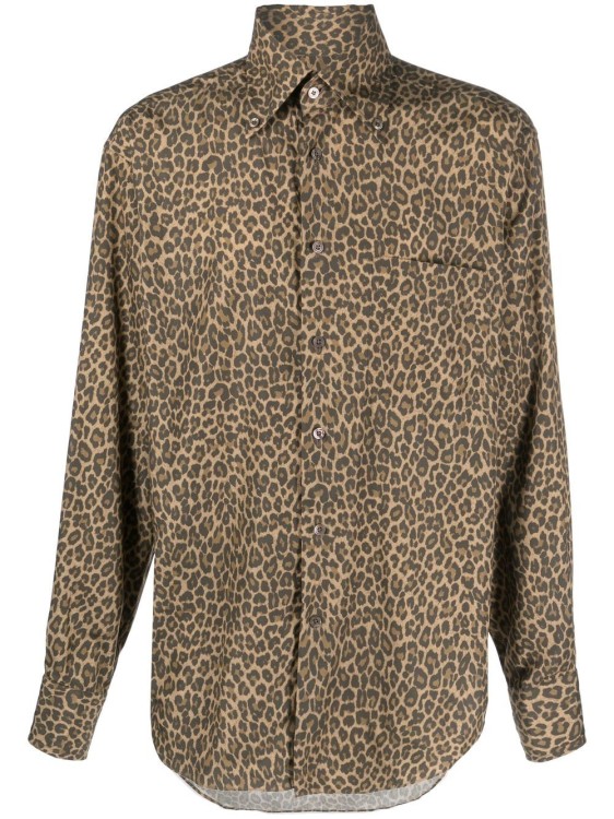 Shop Tom Ford Leopard-print Shirt In Brown
