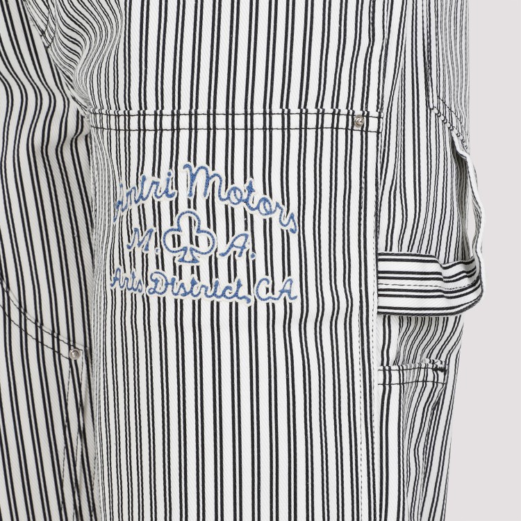 Amiri Striped Cotton Carpenter Pant In Grey