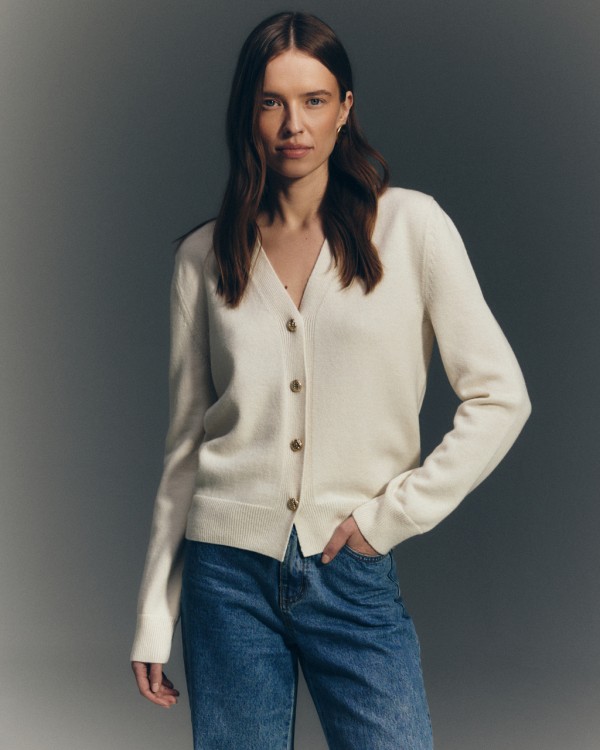 Shop Ether Capella Cardigan In White