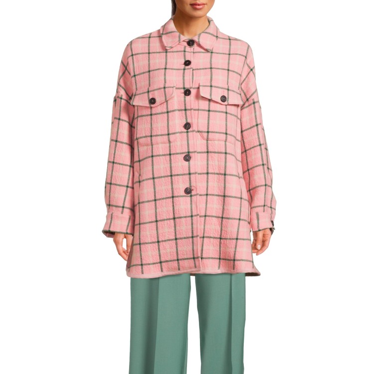 Shop Weekend Max Mara Zebu Wool Jacket In Pink