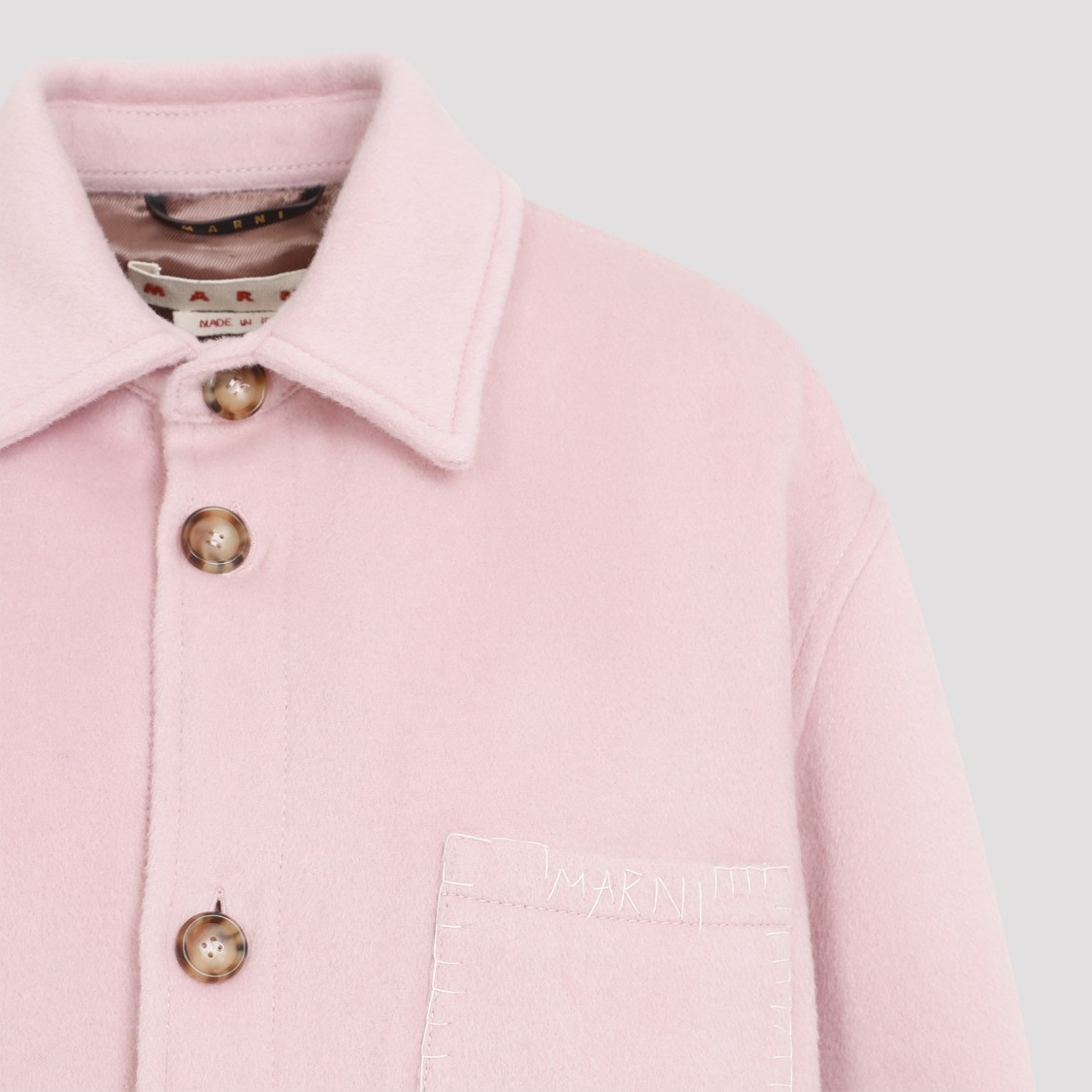 Marni Wool Short Coat In Pink