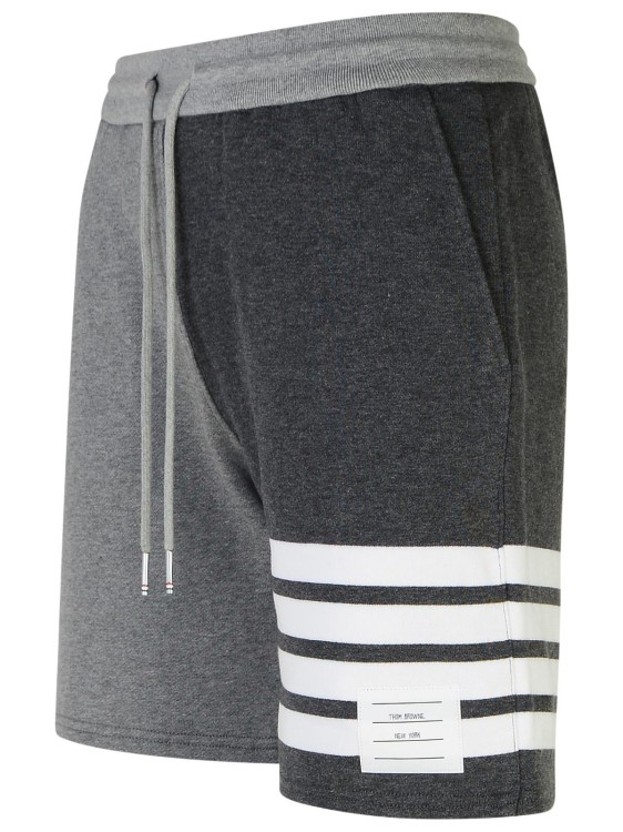 Shop Thom Browne 4-bar' Grey Cotton Shorts