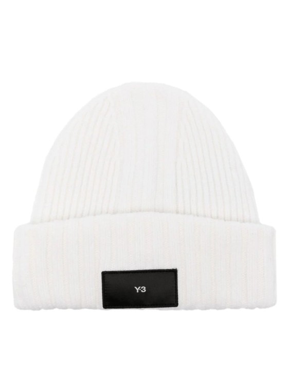 Shop Y-3 Logo-patch Wool-blend Beanie In White