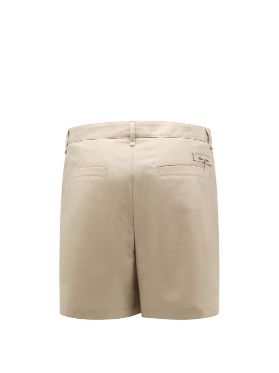 Shop Fendi Wool Shorts With 'made In ' Label In Neutrals