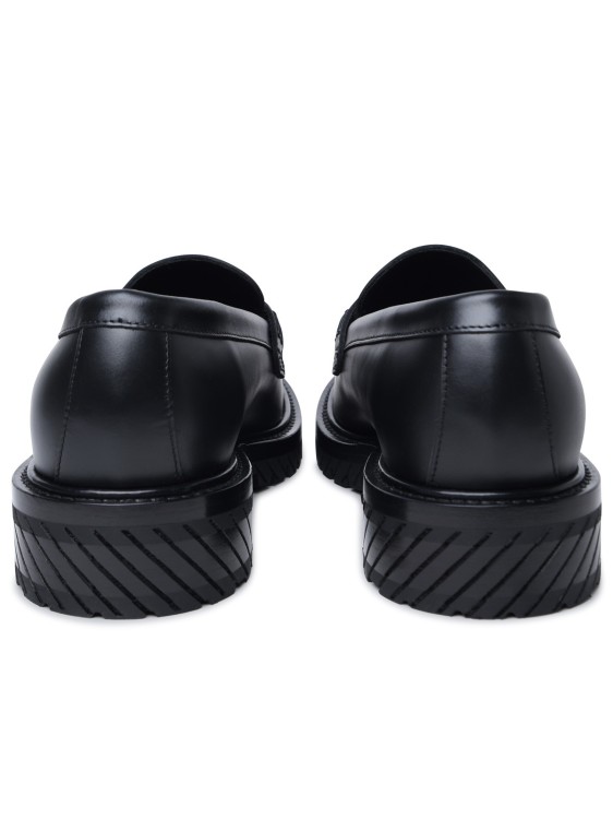 Shop Off-white Military' Black Leather Loafers