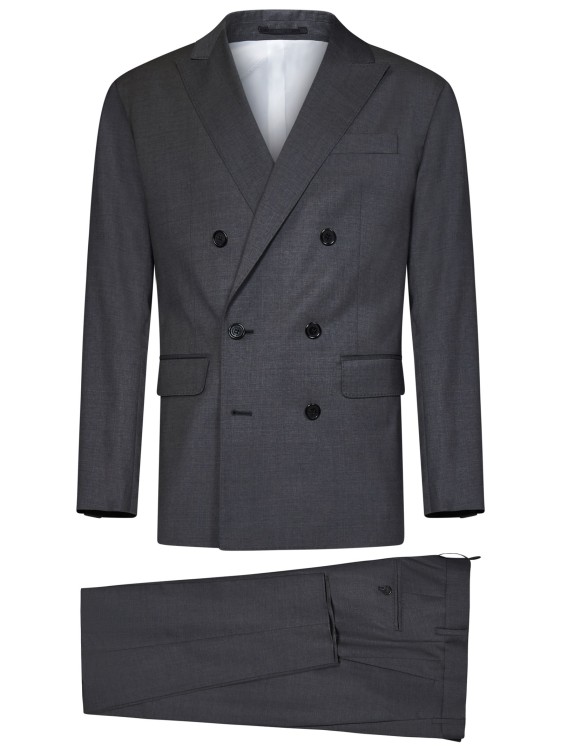 Shop Dsquared2 Regular-fit Grey Stretch Combed Wool Suit