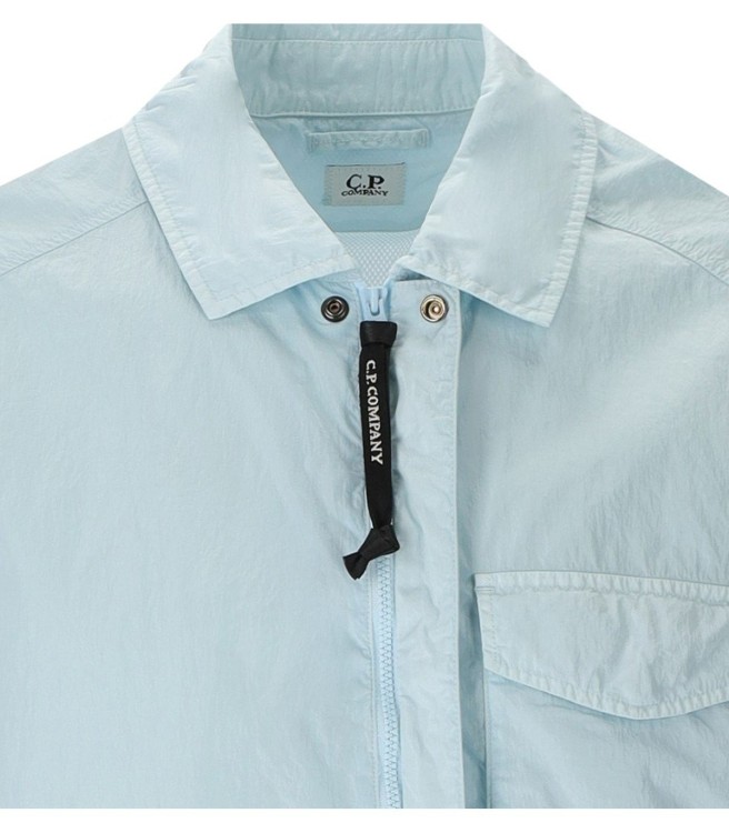 Shop C.p. Company Chrome-r Pocket Starlight Blue Overshirt