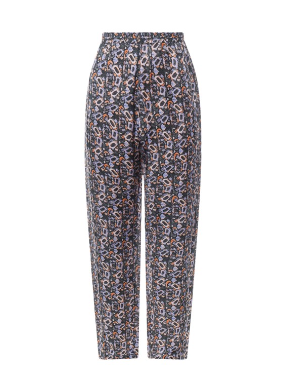 Shop Isabel Marant Viscose And Silk Trouser In Grey