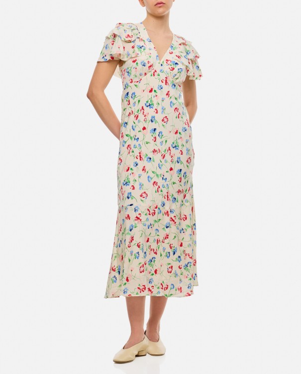 Shop Polo Ralph Lauren Short Sleeves Midi Dress In Multicolor