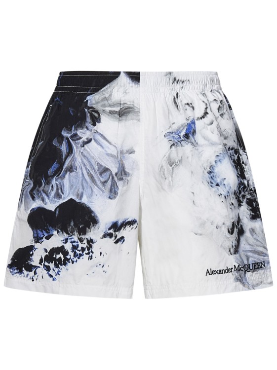 Shop Alexander Mcqueen White Nylon Swimsuit