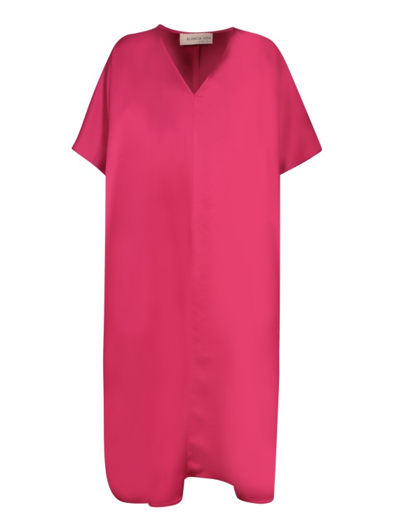 Shop Blanca Vita Kaftan Dress With V-neckline In Pink