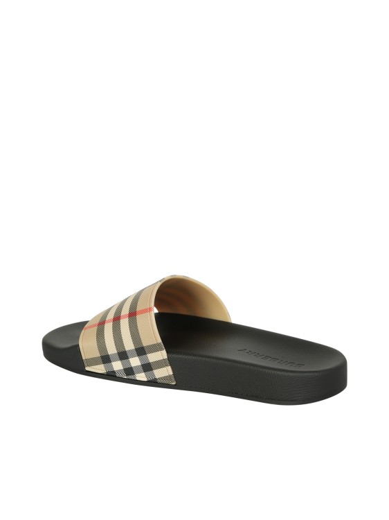 Shop Burberry Beige Sandals With Vintage Check Pattern In Brown