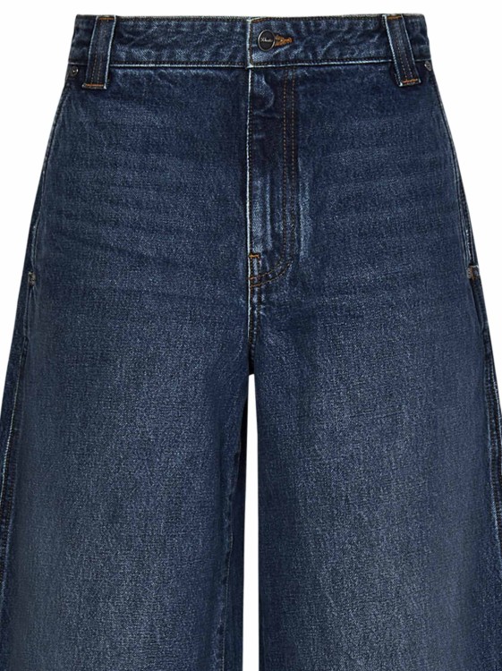 Shop Khaite Ny Oversized Wide-leg Jeans In Blue