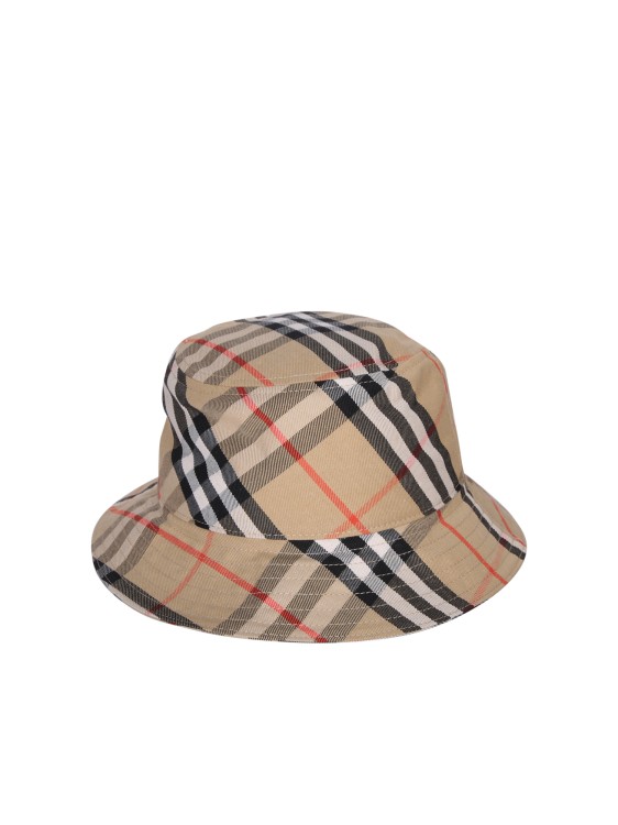 Shop Burberry Canvas Hat In Brown