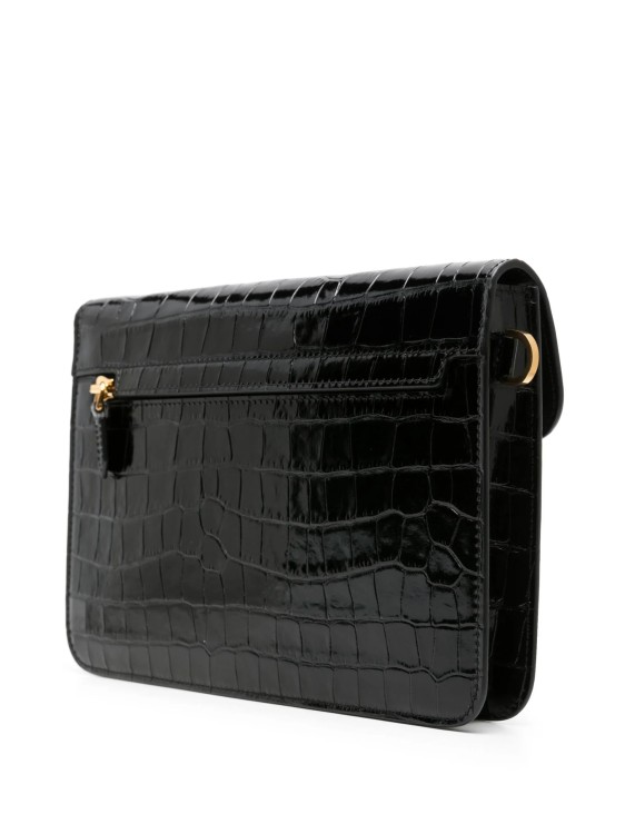 Shop Tom Ford Black Croc-embossed Bag