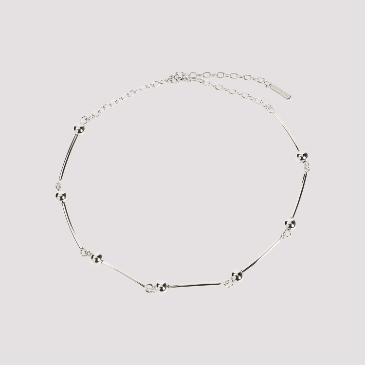 Shop Hugo Kreit Particole Chain Silver Brass Necklace In Not Applicable