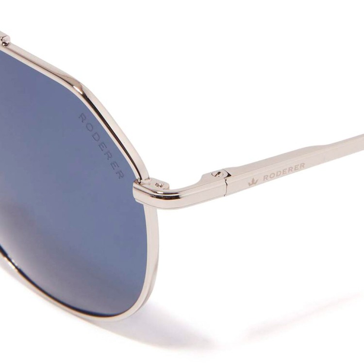 Shop Roderer Edgar Aviator Polarized Sunglasses - Silver / Blue